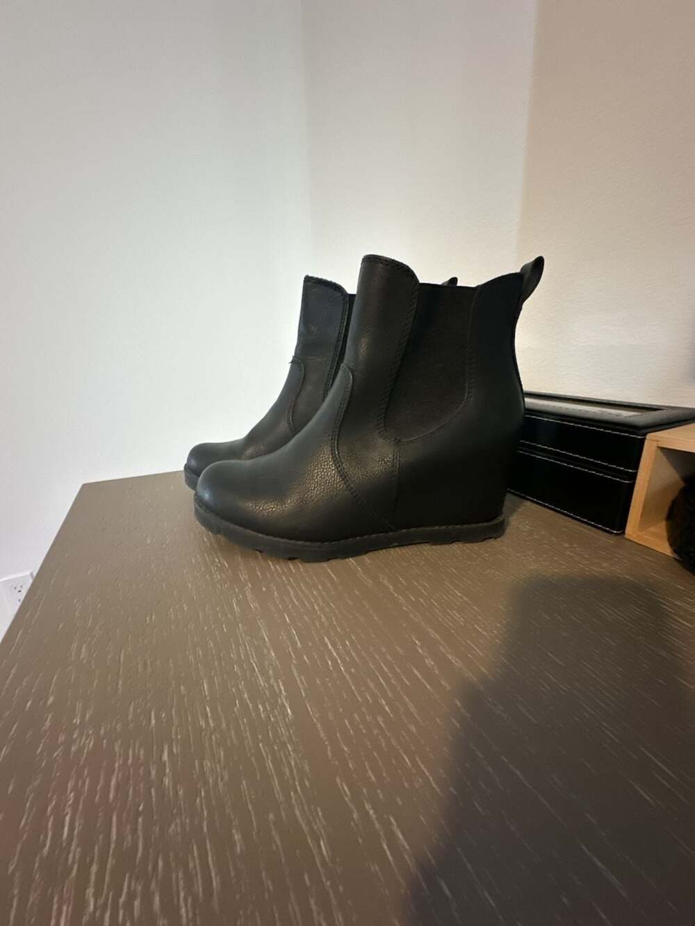 Universal Thread Cassie Faux Leather Wedge Ankle Boots